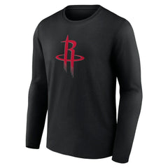 Houston Rockets Primary Logo Long Sleeve T-Shirt Black