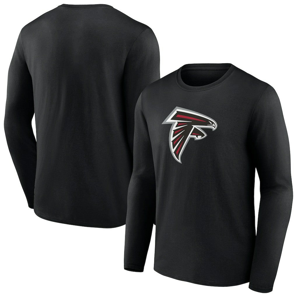 Atlanta Falcons Primary Logo Long Sleeve T-Shirt - Black T-shirts