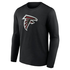 Atlanta Falcons Primary Logo Long Sleeve T-Shirt - Black T-shirts