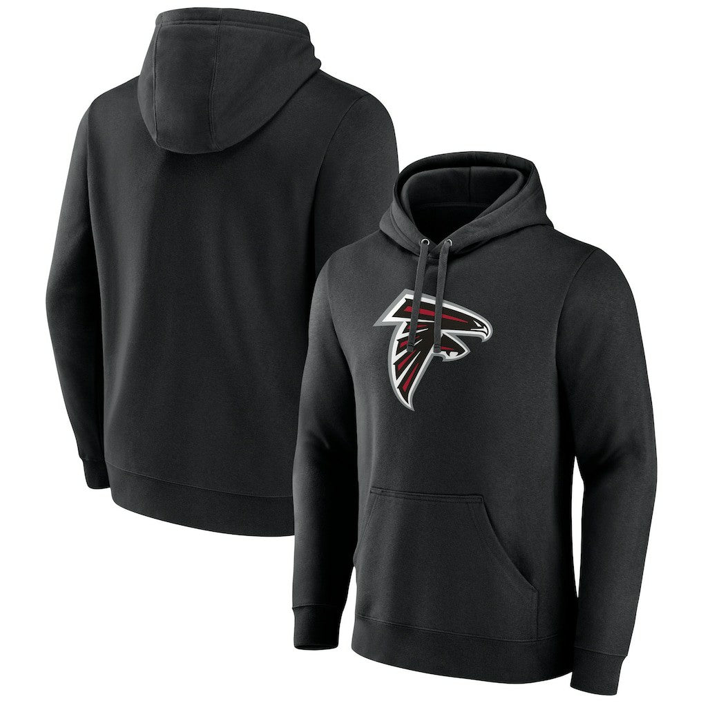 Atlanta Falcons Primary Logo Pullover Hoodie - Black Hoodies