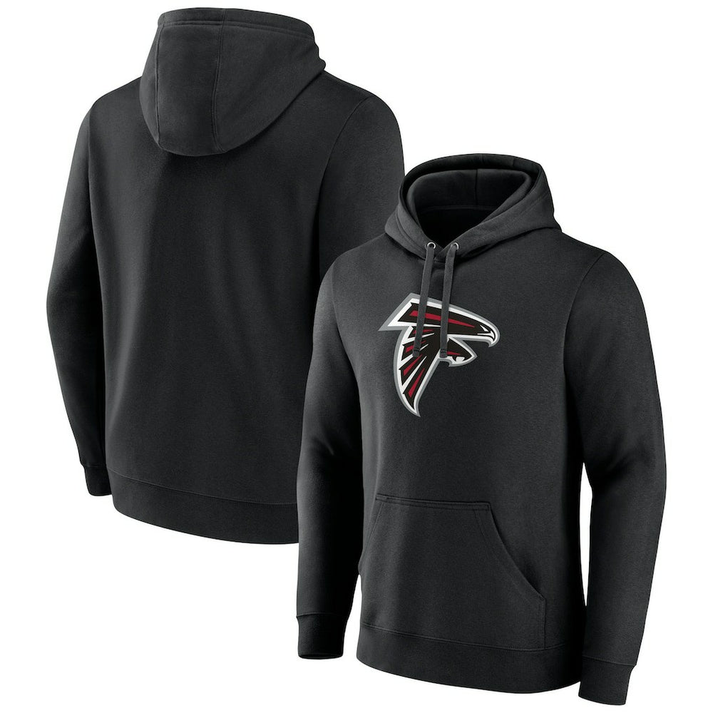 Atlanta Falcons Primary Logo Pullover Hoodie - Black Hoodies