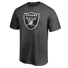 Las Vegas Raiders Primary Logo T-Shirt - Heather Charcoal T-shirts