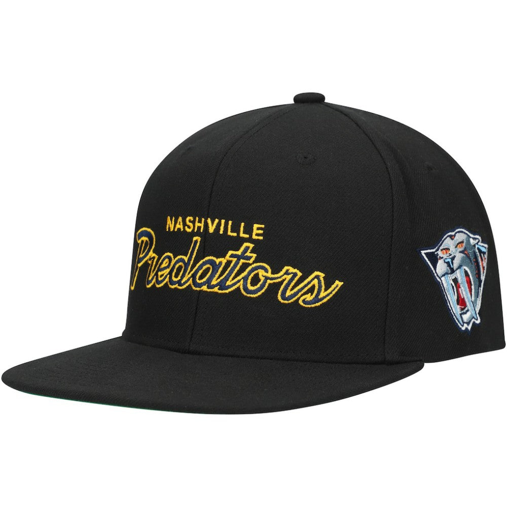Nashville Predators Mitchell & Ness Core Team Script 2.0 Snapback Hat - Black | US 201212964