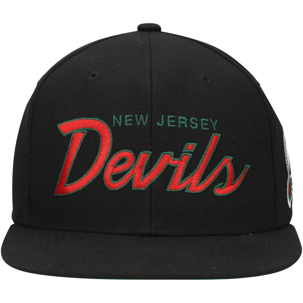 New Jersey Devils Mitchell & Ness Core Team Script 2.0 Snapback Hat - Black | US 201212965