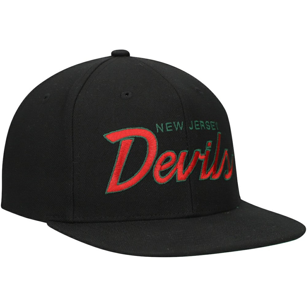 New Jersey Devils Mitchell & Ness Core Team Script 2.0 Snapback Hat - Black | US 201212965