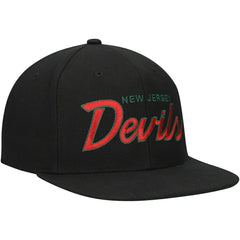 New Jersey Devils Mitchell & Ness Core Team Script 2.0 Snapback Hat - Black | US 201212965