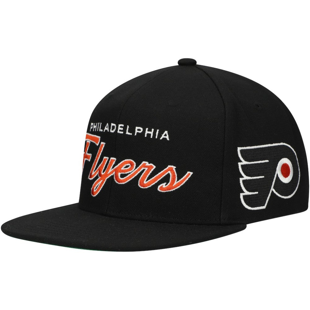 Philadelphia Flyers Mitchell & Ness Core Team Script 2.0 Snapback Hat - Black | US 201212969