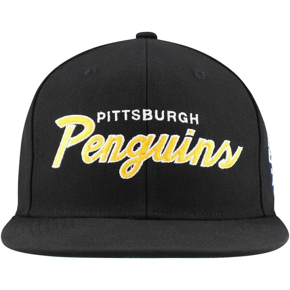 Pittsburgh Penguins Mitchell & Ness Core Team Script 2.0 Snapback Hat - Black | US 201212970