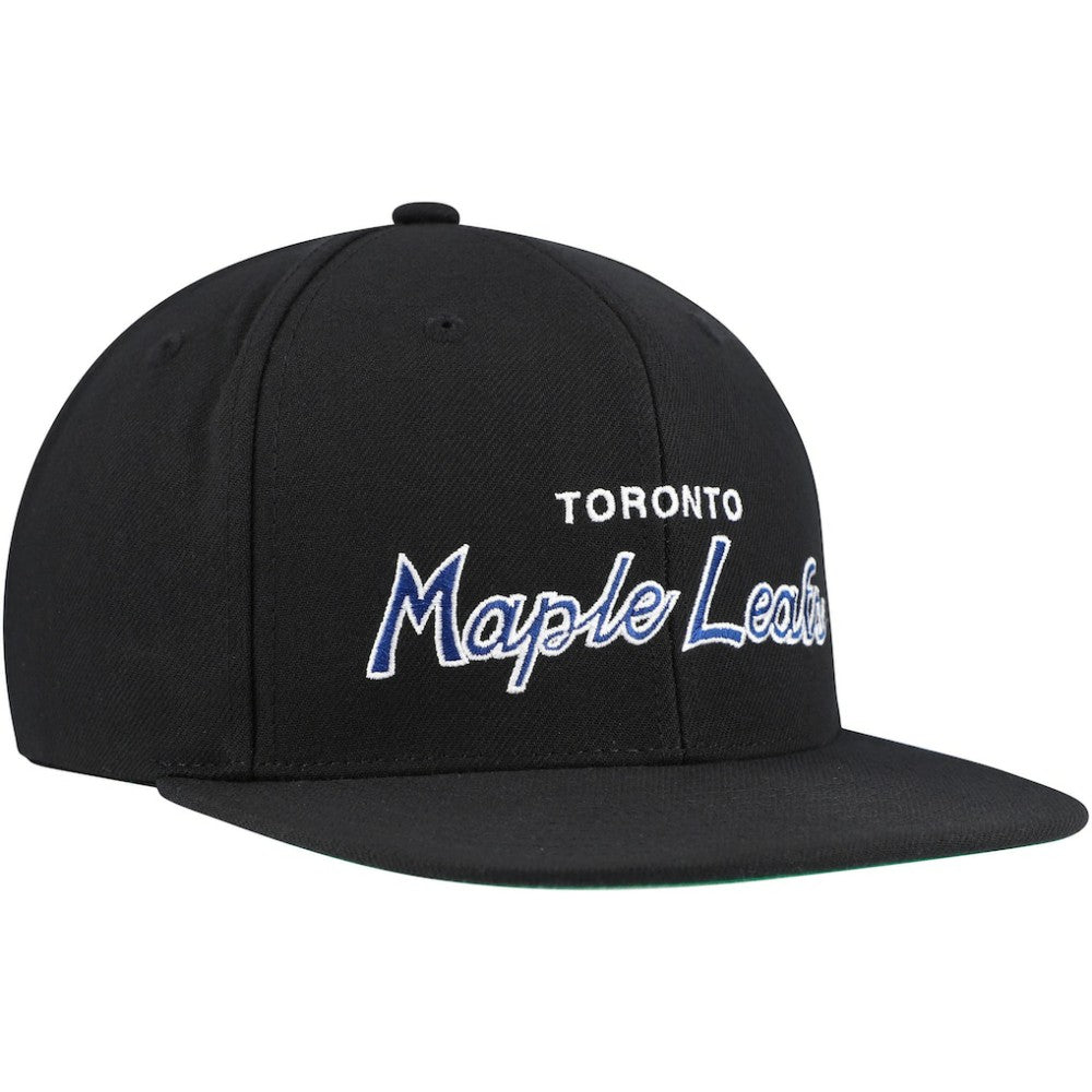Toronto Maple Leafs Mitchell & Ness Core Team Script 2.0 Snapback Hat - Black | US 201212975
