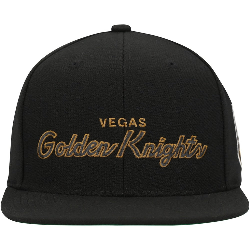 Vegas Golden Knights Mitchell & Ness Core Team Script 2.0 Snapback Hat - Black | US 201212977