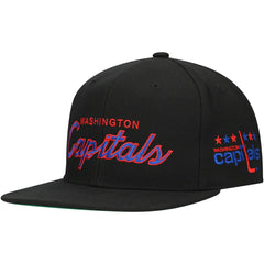 Washington Capitals Mitchell & Ness Core Team Script 2.0 Snapback Hat - Black | US 201212978