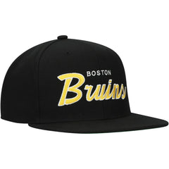 Boston Bruins Mitchell & Ness Core Team Script 2.0 Snapback Hat - Black | US 201212982