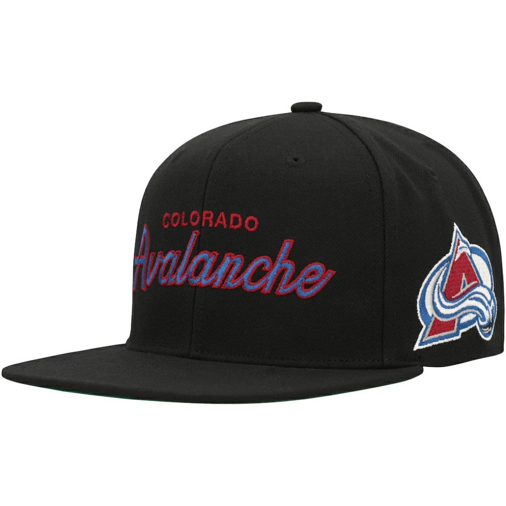 Colorado Avalanche Mitchell & Ness Core Team Script 2.0 Snapback Hat - Black | US 201212984