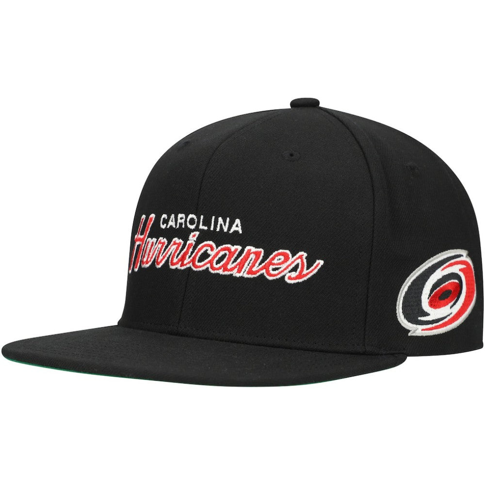 Carolina Hurricanes Mitchell & Ness Core Team Script 2.0 Snapback Hat - Black | US 201212986