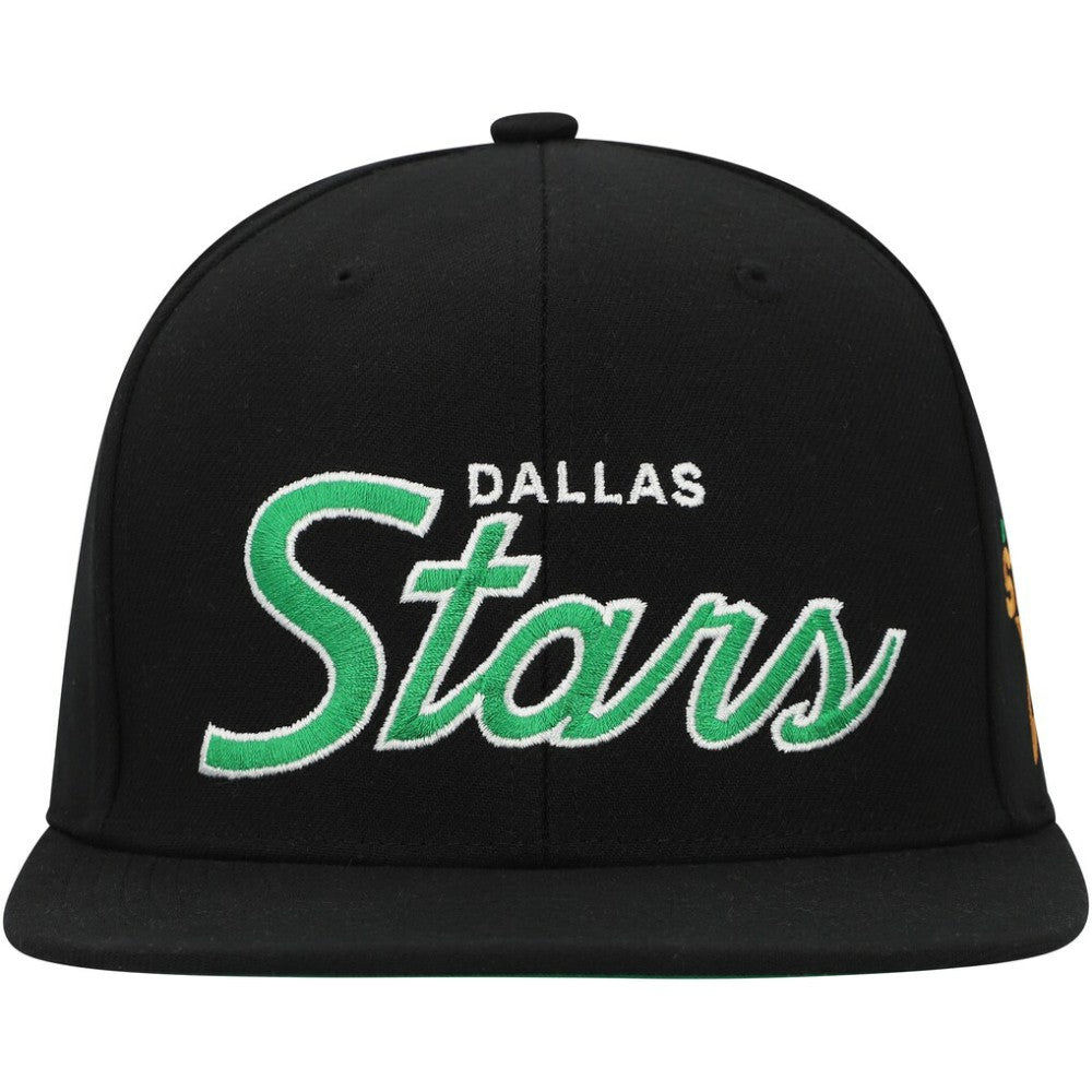 Dallas Stars Mitchell & Ness Core Team Script 2.0 Snapback Hat - Black | US 201212987