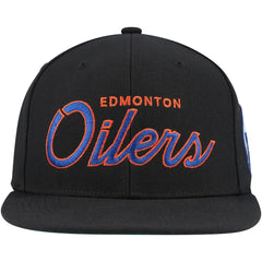 Edmonton Oilers Mitchell & Ness Core Team Script 2.0 Snapback Hat - Black | US 201212989