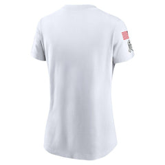 Las Vegas Raiders Women's 2024 Salute To Service Legend Performance T-Shirt - White T-shirts