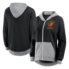 Baltimore Orioles Fanatics Women's Hit It French Terry Full-Zip Hoodie - Black Hoodies