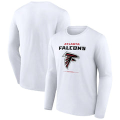 Atlanta Falcons Team Lockup Long Sleeve T-Shirt - White T-shirts