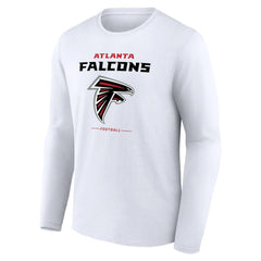 Atlanta Falcons Team Lockup Long Sleeve T-Shirt - White T-shirts