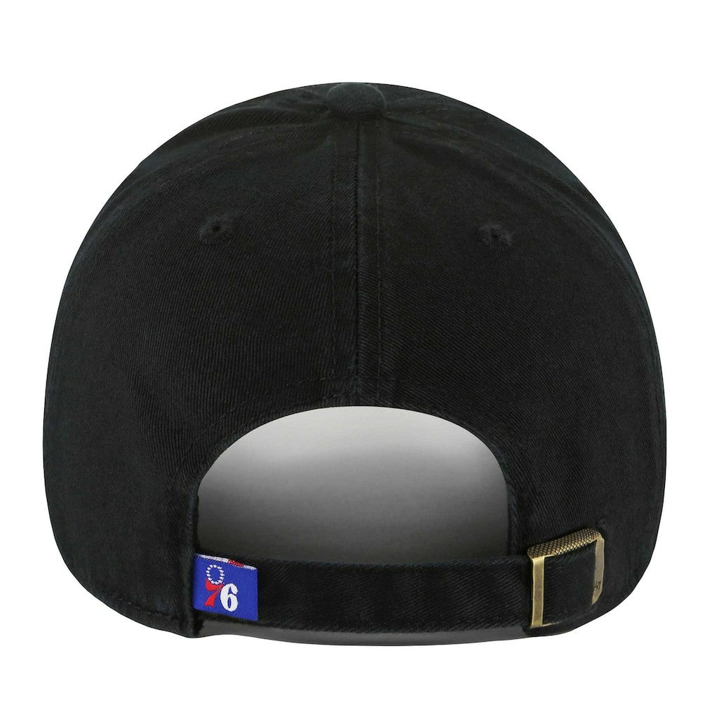 Philadelphia 76ers '47 Core Logo Clean Up Adjustable Hat Black - 47 brand