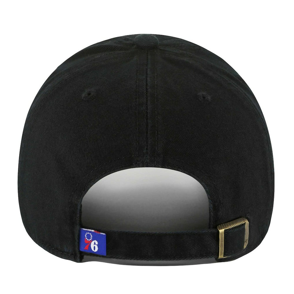 Philadelphia 76ers '47 Core Logo Clean Up Adjustable Hat Black - 47 brand