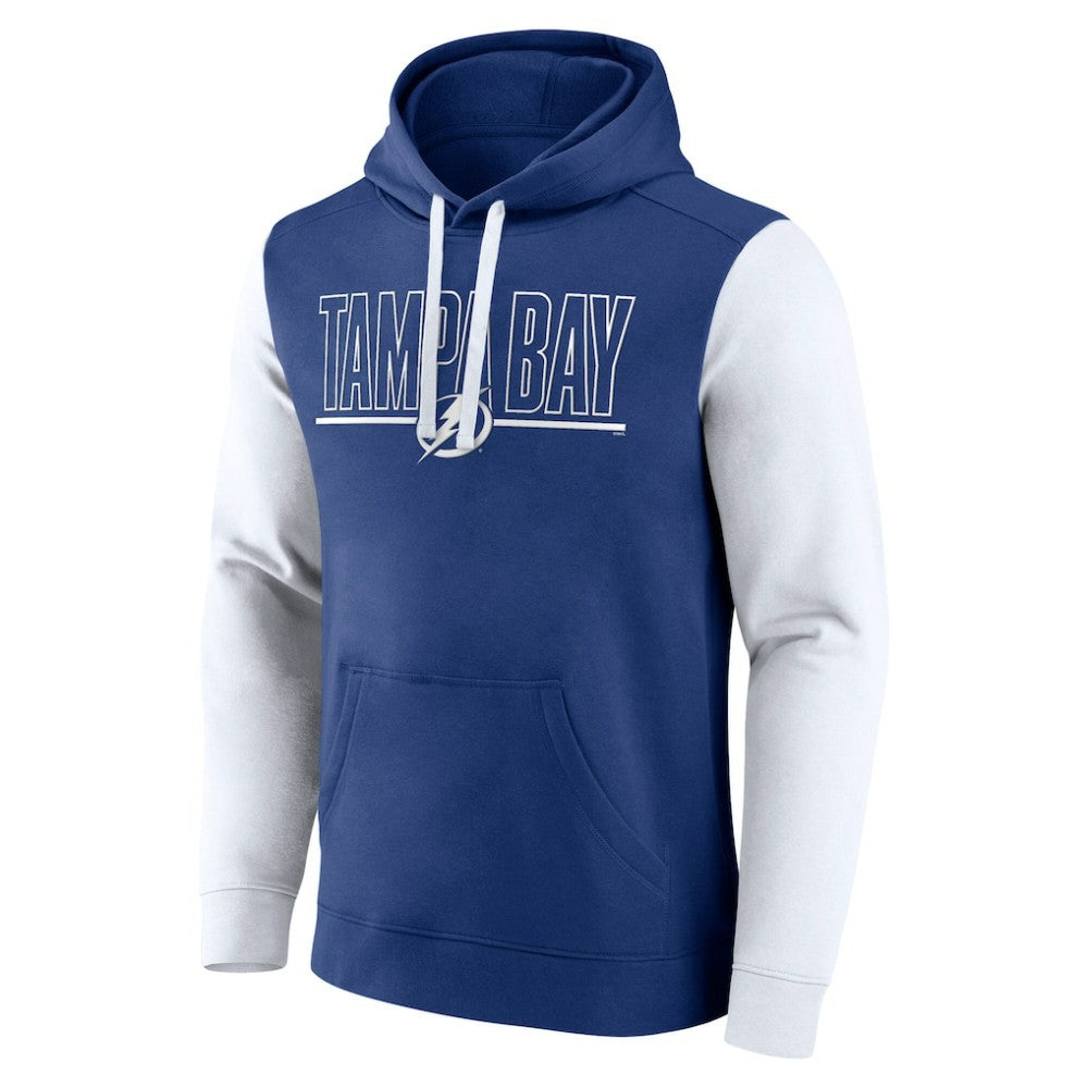 Tampa Bay Lightning Logo Athletic Deliver Fleece Pullover Hoodie - Blue | US 201230186
