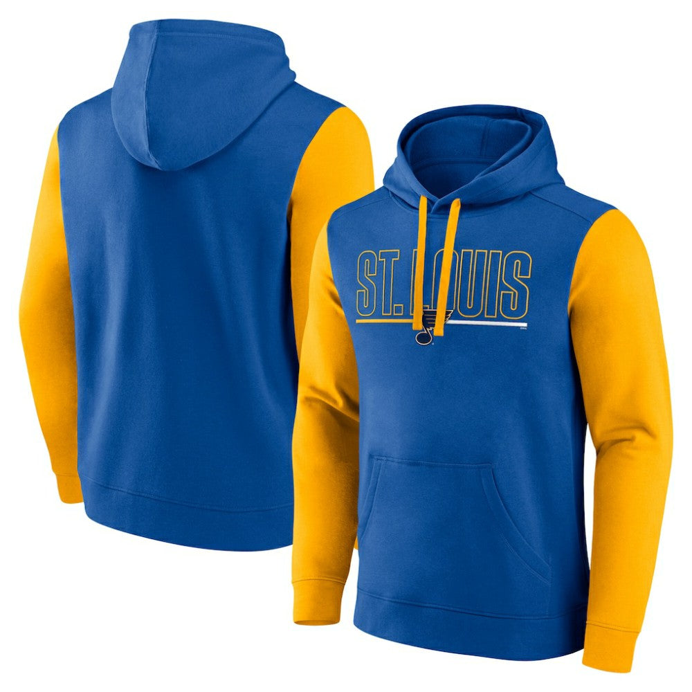 St. Louis Blues Logo Athletic Deliver Fleece Pullover Hoodie - Blue | US 201230188