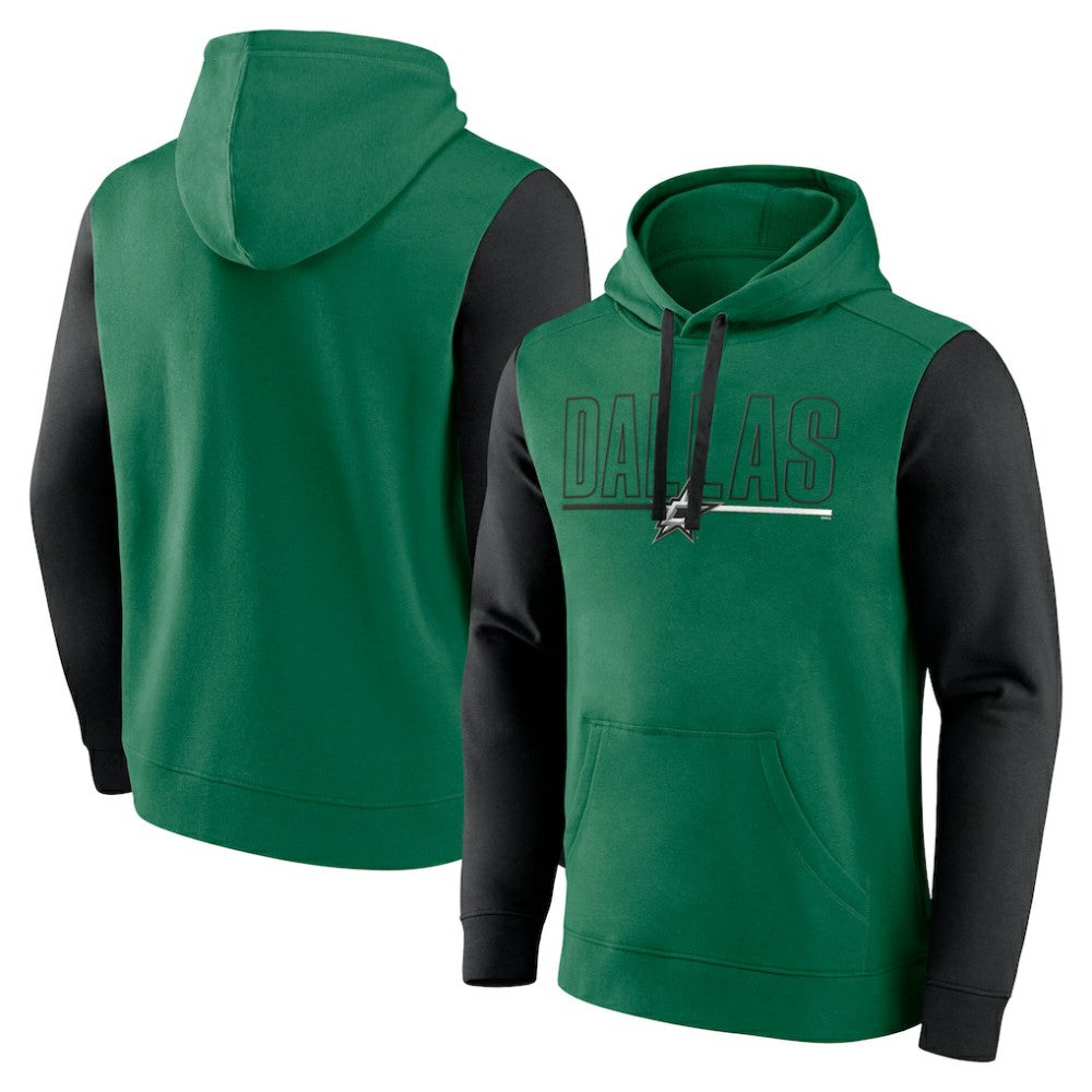 Dallas Stars Logo Athletic Deliver Fleece Pullover Hoodie - Kelly Green | US 201230190