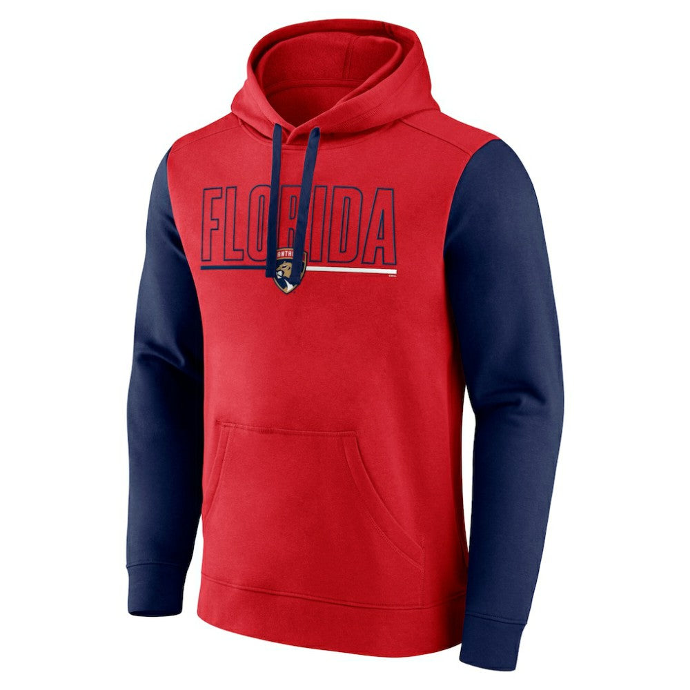 Florida Panthers Logo Athletic Deliver Fleece Pullover Hoodie - Red | US 201230192