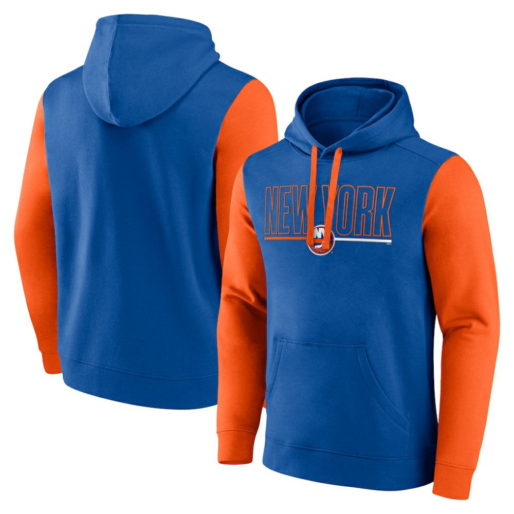 New York Islanders Logo Athletic Deliver Fleece Pullover Hoodie - Royal | US 201230193