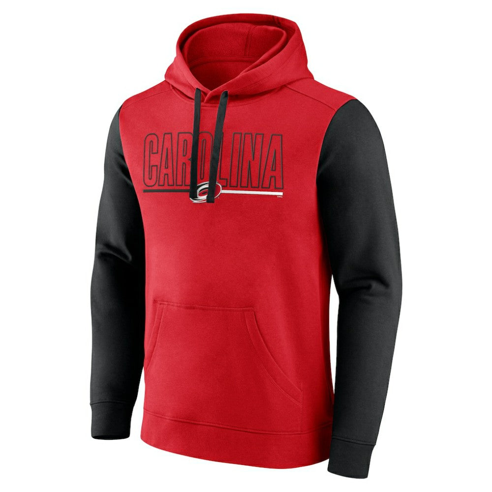 Carolina Hurricanes Logo Athletic Deliver Fleece Pullover Hoodie - Red | US 201230195