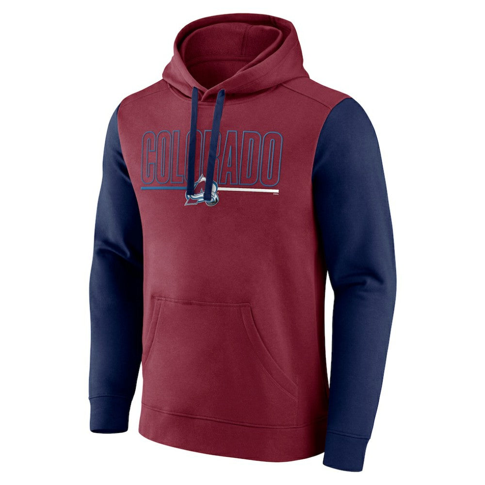 Colorado Avalanche Logo Athletic Deliver Fleece Pullover Hoodie - Burgundy | US 201230198