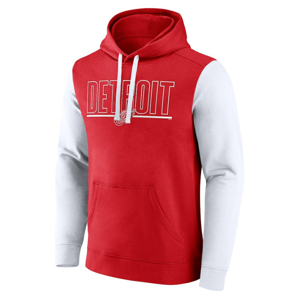 Detroit Red Wings Logo Athletic Deliver Fleece Pullover Hoodie - Red | US 201230210