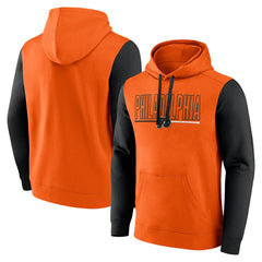 Philadelphia Flyers Logo Athletic Deliver Fleece Pullover Hoodie - Orange | US 201230214