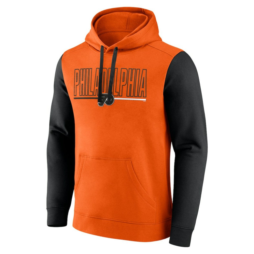Philadelphia Flyers Logo Athletic Deliver Fleece Pullover Hoodie - Orange | US 201230214