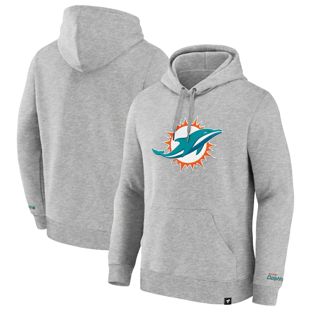 Miami Dolphins Legacy Fleece Pullover Hoodie - Heather Gray Hoodies