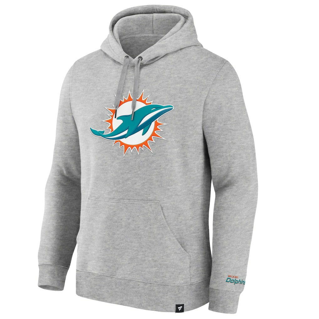 Miami Dolphins Legacy Fleece Pullover Hoodie - Heather Gray Hoodies