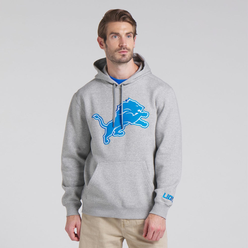 Detroit Lions Legacy Fleece Pullover Hoodie - Heather Gray Hoodies