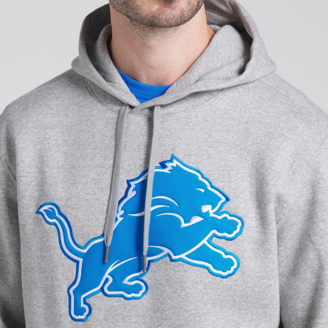 Detroit Lions Legacy Fleece Pullover Hoodie - Heather Gray Hoodies