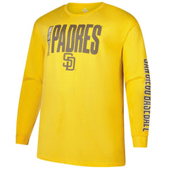 San Diego Padres Profile Big & Tall Two-Hit Long Sleeve T-Shirt - Gold T-shirts