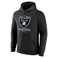 Las Vegas Raiders Team Lockup Pullover Hoodie - Black Hoodies