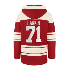 Dylan Larkin Detroit Red Wings '47 Captain Patch Player Name & Number Lacer Pullover Hoodie - Red | US 201242061