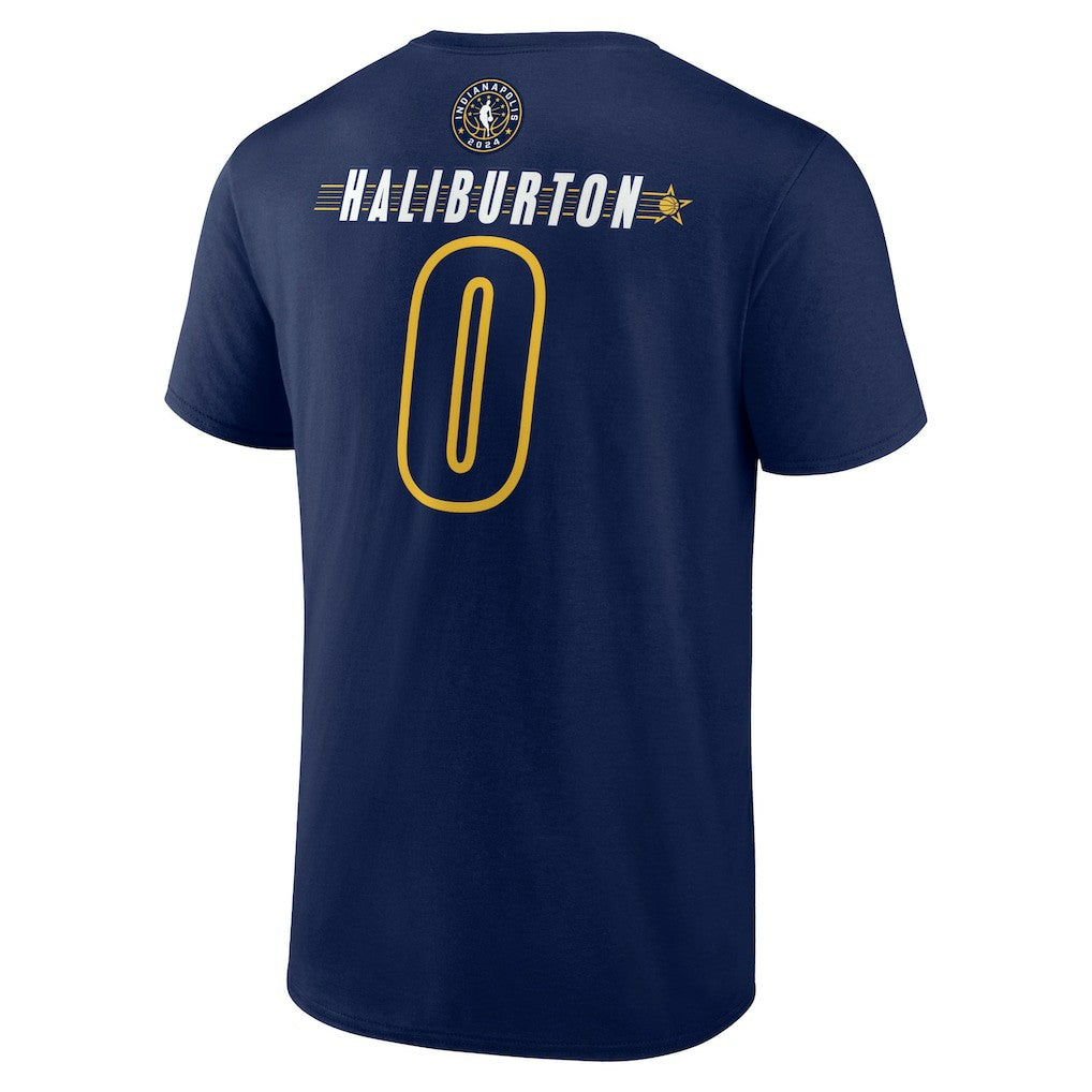 Tyrese Haliburton 2024 NBA All-Star Game Rebound Battle Name & Number T-Shirt Navy - Fanatics