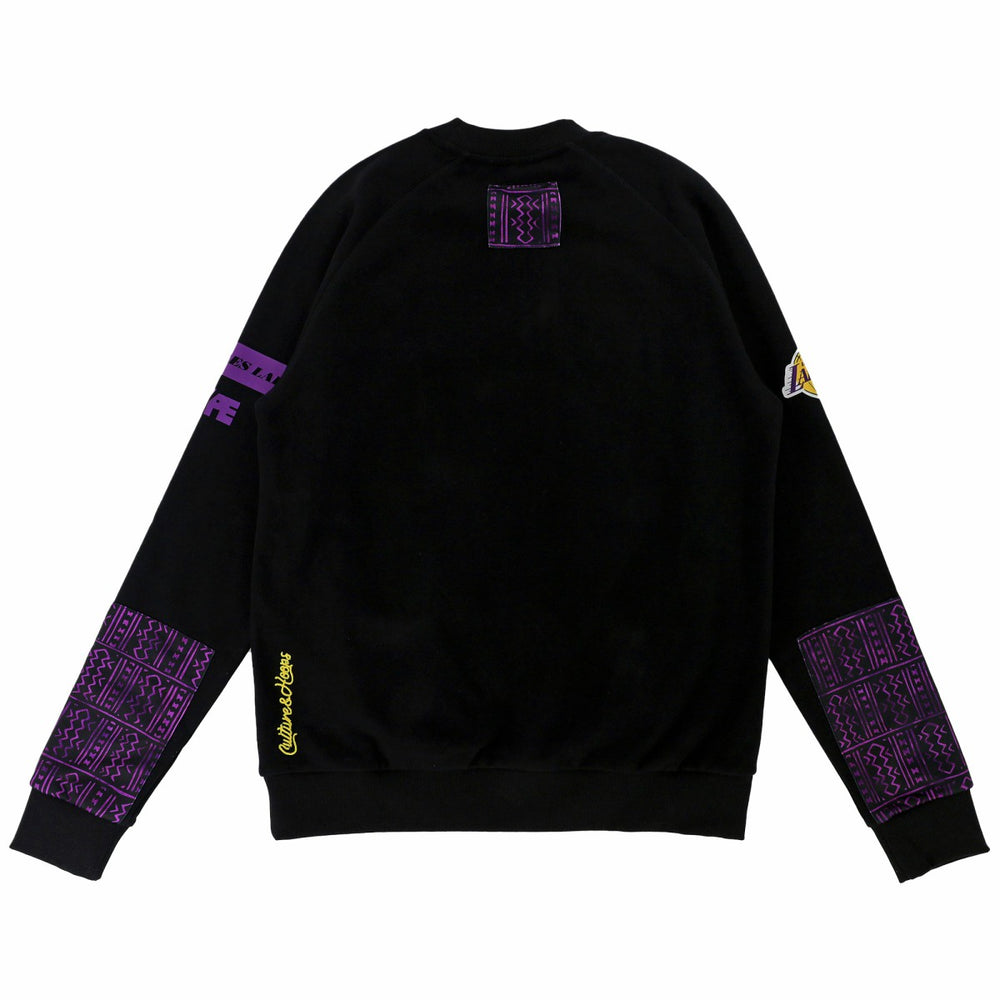 Los Angeles Lakers NBA x Two Hype Unisex Culture & Hoops Heavyweight Pullover Sweatshirt - Black