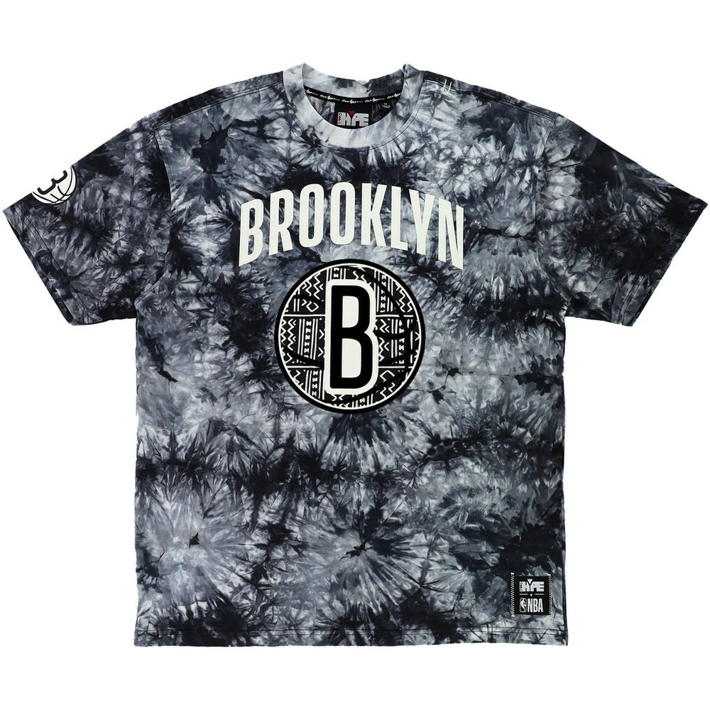 Brooklyn Nets NBA x Two Hype Unisex Culture & Hoops Tie-Dye T-Shirt - Black