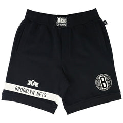Brooklyn Nets NBA x Two Hype Unisex Culture & Hoops Premium Classic Fleece Shorts - Black