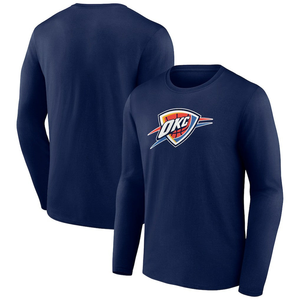Oklahoma City Thunder Primary Logo Long Sleeve T-Shirt Navy outlet
