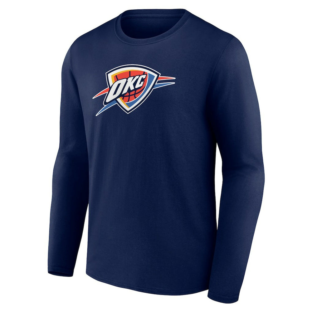 Oklahoma City Thunder Primary Logo Long Sleeve T-Shirt Navy outlet