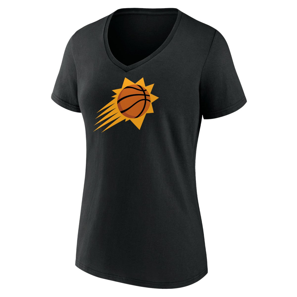 Phoenix Suns Women's Primary Logo V-Neck T-Shirt Black outlet